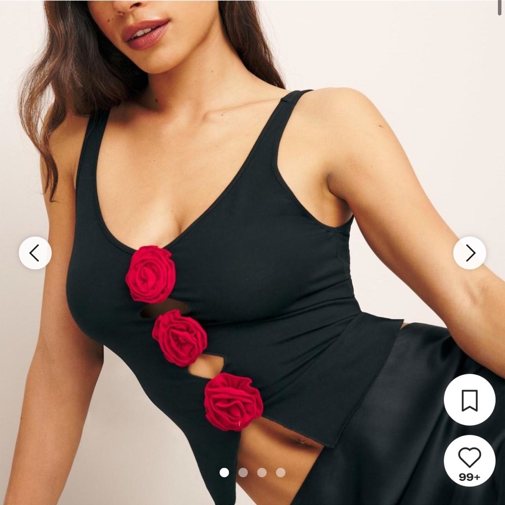 Reformation rosette tank top size XS. Like new.